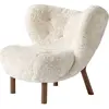 &tradition Fauteuil en peau de mouton et pieds en noyer Little Petra V...