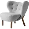 Fauteuil en laine gris et pieds en noyer Little Petra VB1 - &tradition