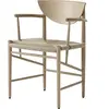Chaise avec accoudoirs en bois naturel HM4 Drawn - &tradition