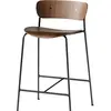 Chaise de bar en noyer AV7 Pavilion - &tradition