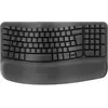 Logitech Wave Keys - Clavier - sans fil - 2.4 GHz, Bluetooth LE - QWERTY - Italien - graphite