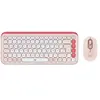 Logitech Ensemble clavier et souris POP Icon en Rose Et Blanc Cassé