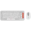 Clavier + Souris sans fil Logitech POP Icon Combo - Blanc, Orange