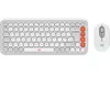 Logitech Ensemble clavier et souris POP Icon en Blanc Cassé Et Orange