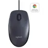 Logitech M100 - Souris - droitiers et gauchers - optique - 3 boutons - filaire - USB - noir