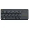Logitech Clavier avec pavé tactile K400 Plus pour PC à connexion TV en Noir