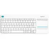 Logitech Clavier avec pavé tactile K400 Plus pour PC à connexion TV en Blanc