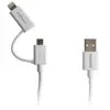 Hahnel câble usb de charge et de synchronisation 2 en 1 ports micro usb et apple lightning