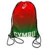FA Wales Cymru Crest Drawstring Bag One Size vert/rouge
