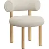 Tom Dixon - Chaise rembourrée Fat - Blanc - Tissu Elle Saccho - Design...