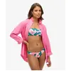 Superdry Haut de bikini bandeau pour femme avec imprimé tropical, Malibu Pink Paradise, XL