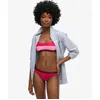 Superdry Haut de bikini bustier élastique pour femme, Logan Pink, S