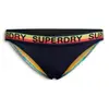 Superdry Bas de bikini classique pour femme avec logo, Bleu marine vif, M