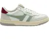 Gola Chaussures Femme Hawk - Baskets En Cuir Blanc Et Vert - 36