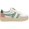 Gola Mixte Grandslam Trident Baskets, White/Green Mist/Evergreen, 40 EU