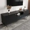 Meuble TV - MODERNLUXE - 170x36x54.5 cm - 1 tiroir et 2 portes - Pieds...