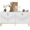 Buffet 4 porte(s) 0 tiroir(s) - 160 cm blanc buffet blanc