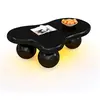 Table basse forme atypique noir - 62,5x95 cm led mdf table basse noir