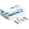 MERAX Table basse rectangulaire blanc avec 2 tiroirs - 45x90 cm led pa...