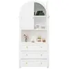 MERAX Buffet de cuisine 2 portes 3 tiroirs - 70 cm blanc buffet de cui...