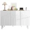 Buffet 3 porte(s) 0 tiroir(s) - 120 cm blanc mdf buffet blanc