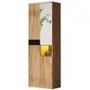 MERAX Buffet 3 porte(s) 0 tiroir(s) - 65 cm naturel+noir panneau de pa...