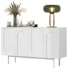 MERAX Buffet 4 porte(s) 0 tiroir(s) - 140 cm blanc mdf buffet blanc