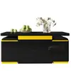 MERAX Table basse relevable rectangulaire noir - 50x100 cm mdf table b...