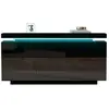 MERAX Buffet 2 porte(s) 3 tiroir(s) - 140 cm noir led panneau de parti...