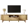Meuble tv bois clair 165 cm mdf meuble tv bois clair