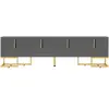Meuble tv gris 170 cm panneau de particules meuble tv gris