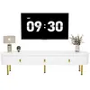 MERAX Meuble tv,banc tv bas à poser 174cm avec 3 tiroirs,coins incurvé...