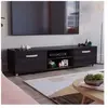 Cosmo Meuble TV Moderne Haut Brillant 2 Portes Meuble H 38 x L 160 x P...