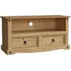 Corona Meuble TV en Pin Massif 2 Tiroirs Meuble de Rangement H 51 x L ...