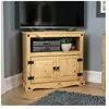 Corona Meuble TV d’Angle en Pin Massif 2 Portes Meuble de Rangement H ...
