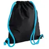 Bagbase - Sac à cordon ICON (Noir / Bleu surf) TU