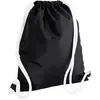 Bagbase - Sac à cordon ICON (Noir / Blanc) TU
