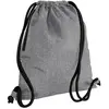 Bagbase - Sac à cordon ICON (Gris chiné / Noir) TU