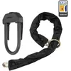 Antivol en U + Chane Boucles Hiplok DXXL - Black - 15cm x 8.5cm + 100 cm
