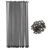 Bsd Rayons en Acier Inoxydable 186 mm Noirs - Pack de 40 avec Nipple en Laiton