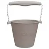 Seau de plage pliable gris chaud - Scrunch