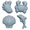 Scrunch Set de 4 moules de plage en silicon