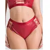 Lovehoney Lingerie Culotte ouverte effet corset Fierce wetlook rouge