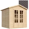 Cabane en bois avec plancher, avec bardeaux bitumineux couleur l233xP222xH233cm - TIMBELA M351FB+H351FBBROWN