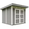 TIMBELA Abri de jardin qualité premium 6m² l294xl279xh237 cm - gris foncé