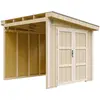 Abri de Jardin Qualité Premium 5,9 m² - H231x248x294 cm - Sans plancher e  paroi latérale - Timbela M938B