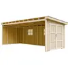 Abri de Jardin Qualité Premium 14,3 m² - H231x248x648 cm - Sans plancher e  paroi latérale - Timbela M941B