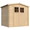 TIMBELA Abri de jardin en bois AVEC SOL TRAITÉ - I236xL226xH218 cm/ 4,...