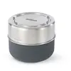 Black and Blum - Lunch pot en verre et silicone - Gris -