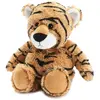 soframar Bouillotte chauffante micro-ondes à graines avec housse peluche - Tigre marron -